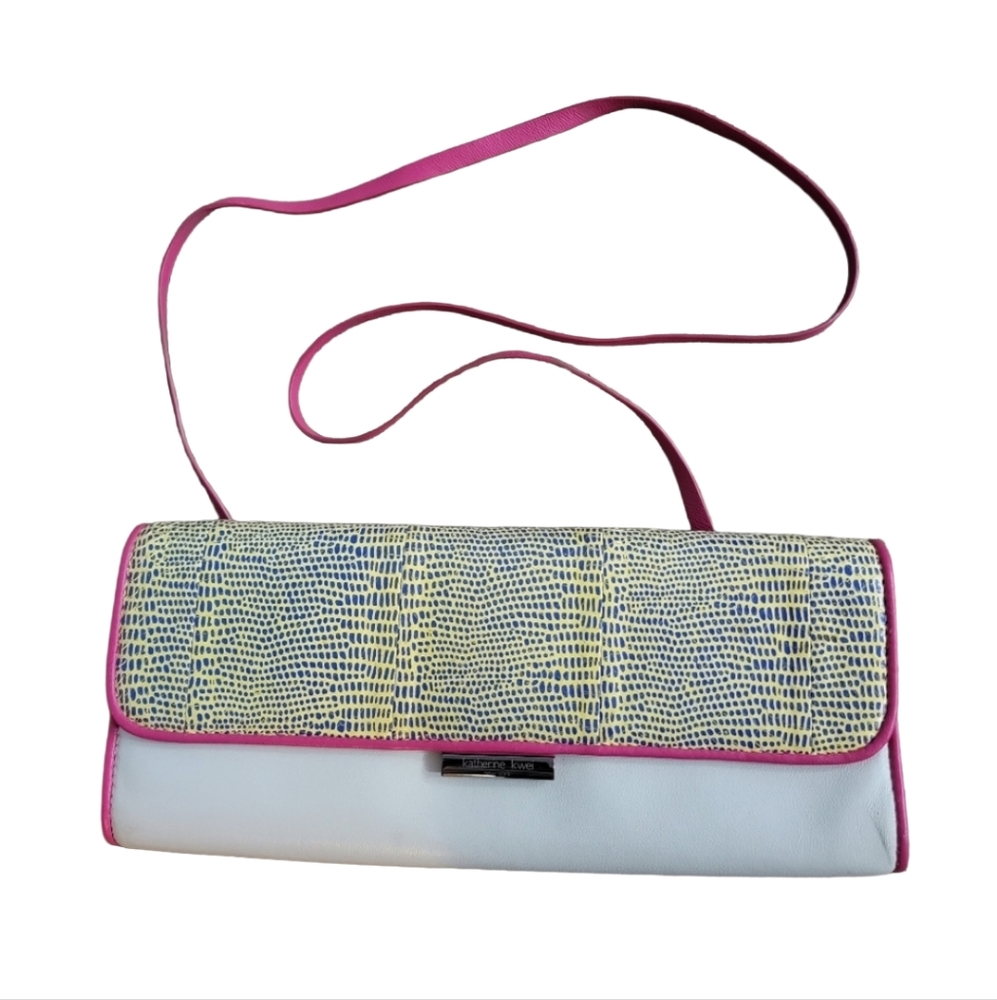 Katherine Kwei evening snake skin clutch crossbody bag